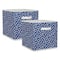 DII® 13" French Blue & White Dots Storage Cube, 2ct.